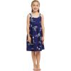 imageGirl Elastic Strap Empire Waist Dress in Classic Map White in WhiteBrid of Paradise in Navy