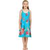 imageGirl Hawaiian Classic Empire Dress with Elastic Strap in Pretty Tropical Hot PinkPretty Tropical Turquoise