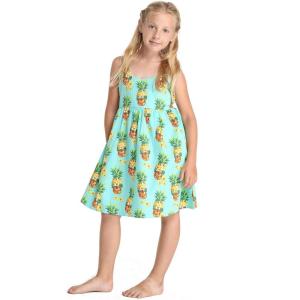 imageHawaii Hangover Girl Luau Elastic Strap Dress in Halloween Pineapple Skull TurquoiseHalloween Pineapple Skull Turquoise