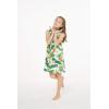 imageGirl Hawaiian Round Neck Shift Dress in Orchid ParadiseBird of Paradise