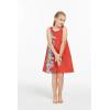 imageGirl Hawaiian Round Neck Shift Dress in Orchid ParadiseOrchid Paradise Red