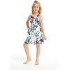 imageGirl Hawaiian Round Neck Shift Dress in Tropical PatternsPurple Orchid