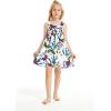 imageGirl Hawaiian Round Neck Shift Dress in Tropical PatternsPurple Orchid