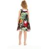 imageGirl Hawaiian Round Neck Shift Dress in Tropical PatternsTropical Twilight