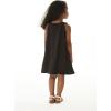 imageGirl Hawaiian Round Neck Shift Dress in Tropical PatternsWatercolor Orchid Black Turquoise