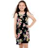imageGirl Hawaiian Tank Round Neck Dress in HibiscusHibiscus Black