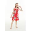 imageGirl Hawaiian Tank Round Neck Dress in HibiscusHibiscus Red