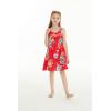 imageGirl Hawaiian Tank Round Neck Dress in HibiscusHibiscus Red