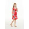imageGirl Hawaiian Tank Round Neck Dress in HibiscusHibiscus Red