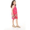 imageGirl Hawaiian Tank Round Neck Dress in Pretty TropicalPretty Tropical Hot Pink