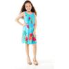 imageGirl Hawaiian Tank Round Neck Dress in Pretty TropicalPretty Tropical Turquoise