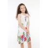 imageGirl Hawaiian Tank Round Neck Dress in Pretty TropicalPretty Tropical White