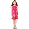 imageGirl Hawaiian Tank Round Neck Dress in Pretty TropicalPretty Tropical Hot Pink