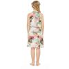 imageGirl Hawaiian Round Neck with Ruffle Dress in Blue LeafNeon Sunset