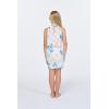 imageGirl Hawaiian Round Neck with Ruffle Dress in Blue LeafSandy Beach