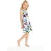 imageGirl Hawaiian Round Neck with Ruffle Dress in Digital PrintPurple Orchid
