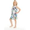 imageGirl Hawaiian Round Neck with Ruffle Dress in Digital PrintPurple Orchid