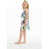 imageGirl Hawaiian Round Neck with Ruffle Dress in Digital PrintPurple Orchid
