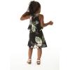 imageGirl Hawaiian Round Neck with Ruffle Dress in Pineapple GardenPineapple Garden Black