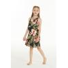 imageGirl Hawaiian Round Neck with Ruffle Dress in Rafelsia CreamRafelsia Black