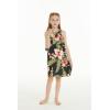 imageGirl Hawaiian Round Neck with Ruffle Dress in Rafelsia CreamRafelsia Black