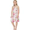 imageGirl Hawaiian Round Neck Dress in Pink Hibiscus VinePink Hibiscus Vine