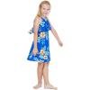 imageGirl Hawaiian Round Neck with Ruffle Dress in HibiscusHibiscus Blue
