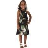 imageGirl Hawaiian Round Neck with Ruffle Dress in Pineapple GardenPineapple Garden Black