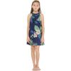 imageGirl Hawaiian Round Neck with Ruffle Dress in Pineapple GardenPineapple Garden Navy