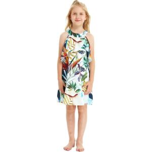 imageGirl Hawaiian Round Neck with Ruffle Dress in Digital PrintLost in Paradise