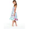 imageGirl Hawaiian Elastic Top Strap Dress in Pink Hibiscus VinePink Turquoise Hibiscus Vine