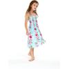 imageGirl Hawaiian Elastic Top Strap Dress in Pink Hibiscus VinePink Turquoise Hibiscus Vine