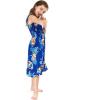 imageGirl Hawaiian Elastic Top Strap Dress in Pink SunsetHibiscus Blue