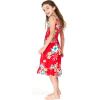 imageGirl Hawaiian Elastic Top Strap Dress in Pink SunsetHibiscus Red