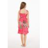 imageGirl Hawaiian Elastic Top Strap Dress in Pretty Tropical Hot PinkPretty Tropical Hot Pink