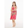 imageGirl Hawaiian Elastic Top Strap Dress in Pretty Tropical Hot PinkPretty Tropical Hot Pink