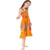 imageGirl Hawaiian Elastic Top Strap Dress in Pretty Tropical Hot PinkPretty Tropical Orange