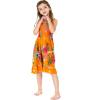 imageGirl Hawaiian Elastic Top Strap Dress in Pretty Tropical Hot PinkPretty Tropical Orange