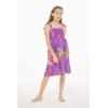 imageGirl Hawaiian Elastic Top Strap Dress in Pretty Tropical Hot PinkPretty Tropical Purple