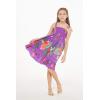 imageGirl Hawaiian Elastic Top Strap Dress in Pretty Tropical Hot PinkPretty Tropical Purple