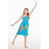 imageGirl Hawaiian Elastic Top Strap Dress in Pretty Tropical Hot PinkPretty Tropical Turquoise