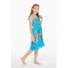 imageGirl Hawaiian Elastic Top Strap Dress in Pretty Tropical Hot PinkPretty Tropical Turquoise