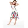 imageGirl Hawaiian Elastic Top Strap Dress in Pretty Tropical Hot PinkPretty Tropical White