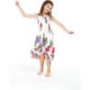 imageGirl Hawaiian Elastic Top Strap Dress in Pretty Tropical Hot PinkPretty Tropical White