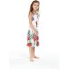 imageGirl Hawaiian Elastic Top Strap Dress in Pretty Tropical Hot PinkPretty Tropical White