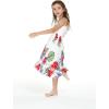 imageGirl Hawaiian Elastic Top Strap Dress in Pretty Tropical Hot PinkPretty Tropical White