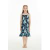 imageGirl Hawaiian Elastic Top Strap Dress in Wispy CereusOrchid Breeze Navy