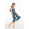 imageGirl Hawaiian Elastic Top Strap Dress in Wispy CereusOrchid Breeze Navy