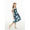 imageGirl Hawaiian Elastic Top Strap Dress in Wispy CereusOrchid Breeze Navy