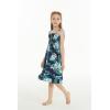 imageGirl Hawaiian Elastic Top Strap Dress in Wispy CereusOrchid Breeze Navy